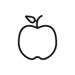 Apple icon Vector set outline