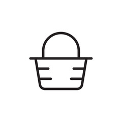 Basket icon Vector set outline