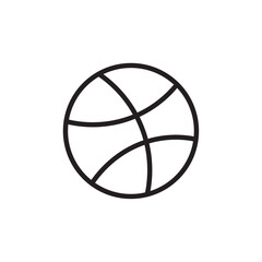 Basketball icon Vector set outline