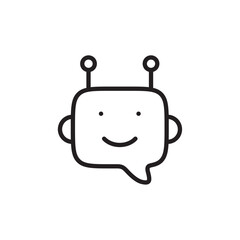 Bot icon Vector set outline