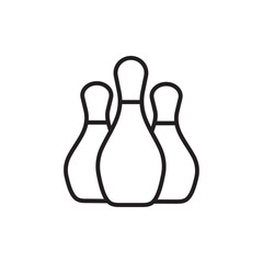 Bowling icon Vector set outline