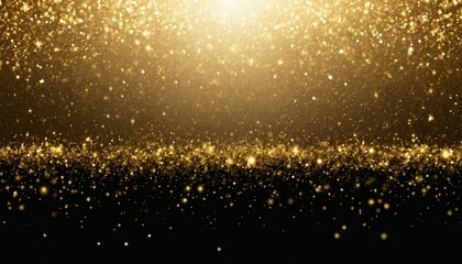 Gold Glitter Texture with Fine Sparkles and Gradient Shine