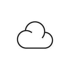 Cloud icon Vector set outline