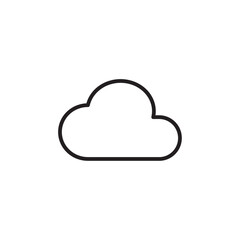 Cloud icon Vector set outline