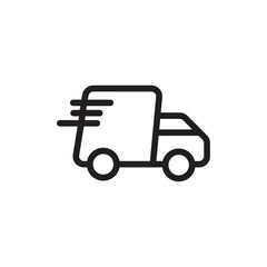 Fast shipping delivery icon Vector set outline