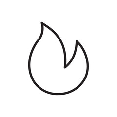 Fire icon Vector set outline