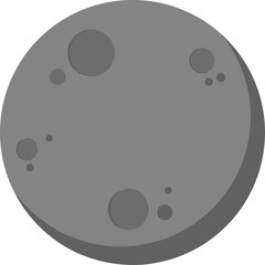 Moon in flat design