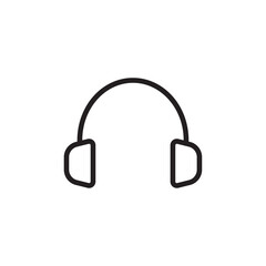 Headphones icon Vector set outline
