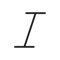 Italic icon Vector set outline