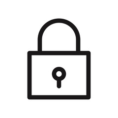 Lock icon Vector set outline