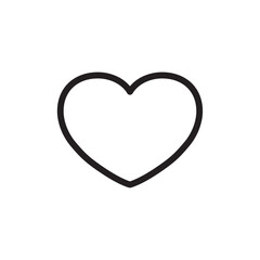 Love icon Vector set outline