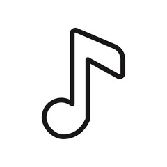 Music icon Vector set outline
