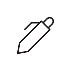 Pen icon Vector set outline