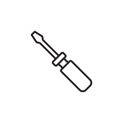 Screw diver Vector set outline