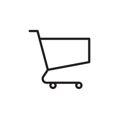 Shopping cart icon Vector set outline