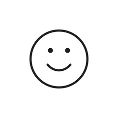 Smiley face icon Vector set outline