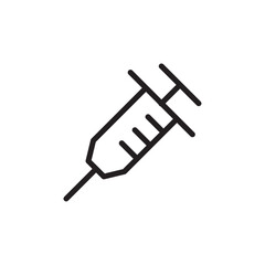 Syringe icon Vector set outline