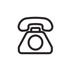 Telephone icon Vector set outline