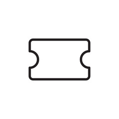 Ticket icon Vector set outline