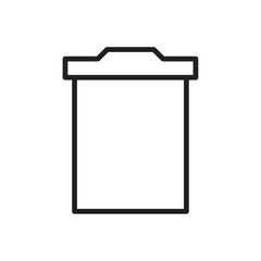 Trash icon Vector set outline
