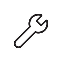 Wrench icon Vector set outline