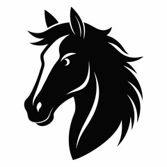 
Horse head icon, unicorn head silhouette vector, horse head logo 