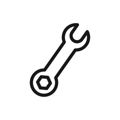 wrench icon Vector set outline
