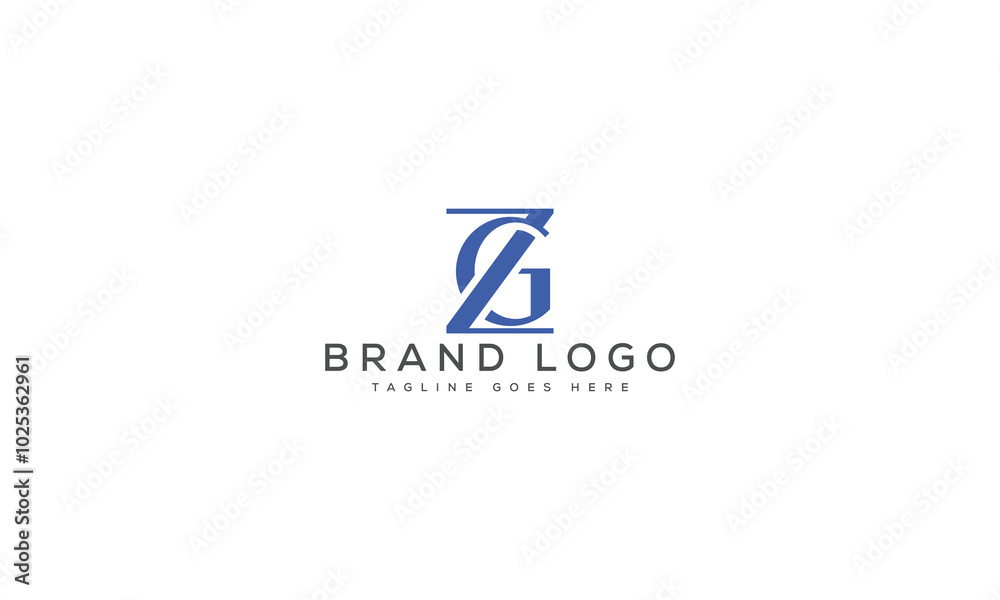 Wall mural zg logo design vector template design for brand.