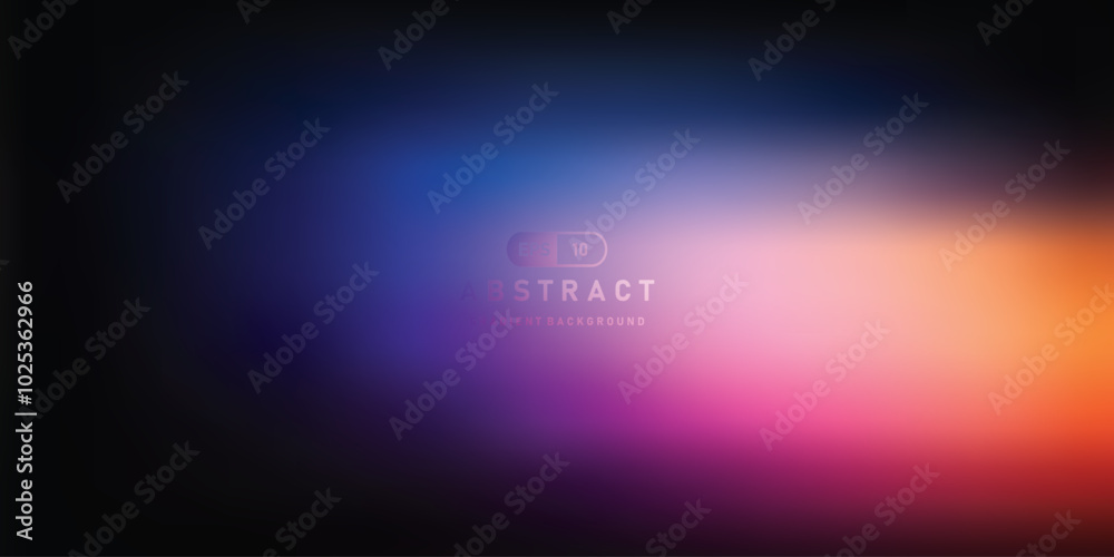 Poster Dark and purple orange color abstract gradient vector background