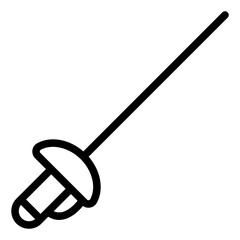 Fencing sword used for martial arts sport and competitive practice.