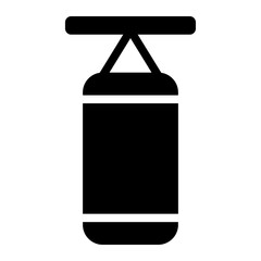 Punching bag used for martial arts training and practice.