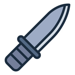 Combat knife used in martial arts and self-defense training.