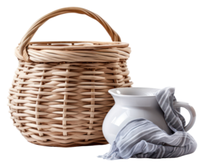 PNG Pottery Scandinavian busket pottery basket art.