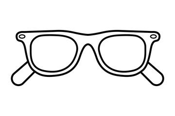 Sunglasses, coloring page, outline illustration