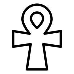Ankh symbol representing life and eternal existence in Egyptian culture.