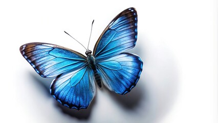 Fototapeta premium Butterfly resting on white background