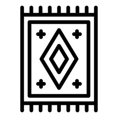 Egyptian rug icon cultureizing traditional design and cultural heritage.