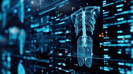 Digital Representation of the Human Skeleton on a Screen