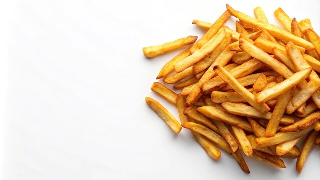 Cajun French fries on a white background