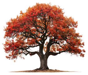 PNG Vibrant autumn tree isolated beauty