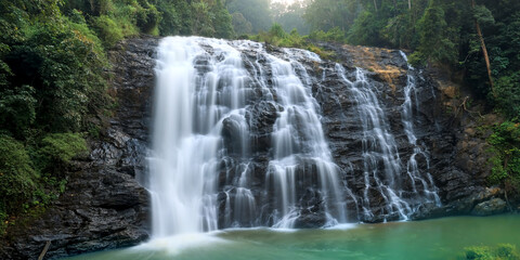 Scenic Abbey waterfalls in Coorg district, Karnataka, India.