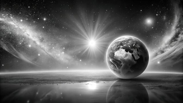 Capturing the moment of creation in monochrome long shot