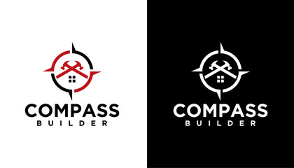 compass building logo construction illustration