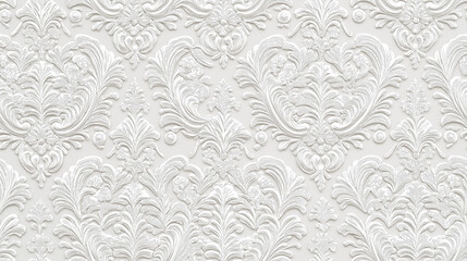 elegant silver and white damask texture with subtle snowflake patterns