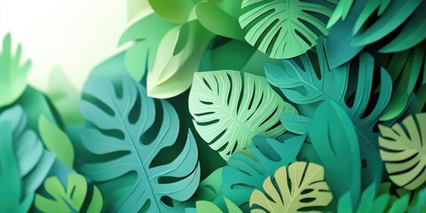 Lush green foliage in a garden setting, Vibrant green plants in a garden environment