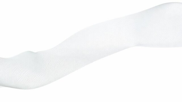 Abstract gray lines flowing on white background