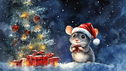 Maus Weihnachten Mouse Tier