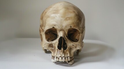 Fototapeta premium Authentic and Intricate Human Skull Display Model