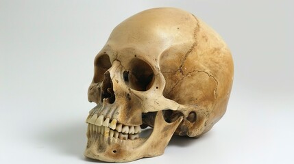 Obraz premium Spooky Yet Precise Human Skull Ornamentation