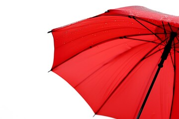 Red umbrella isolated on white background